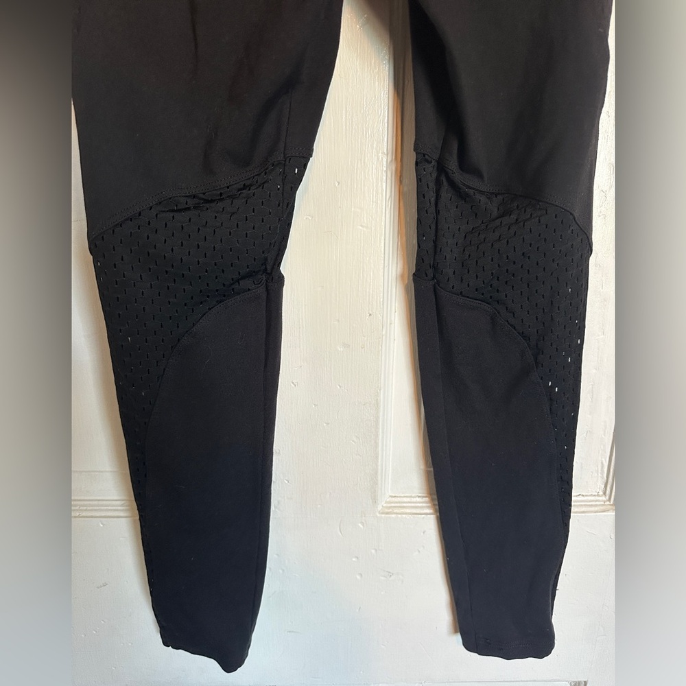 BootyQueen Sleek Black Mesh Leggings - Picture 7 of 12